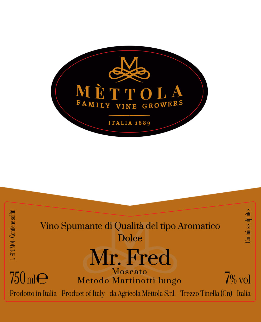 Mr Fred – Spumante Moscato Bianco